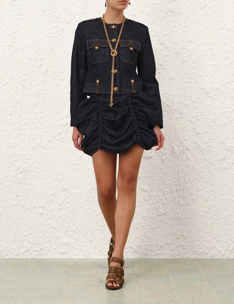 Rebellion Denim Mini Skirt