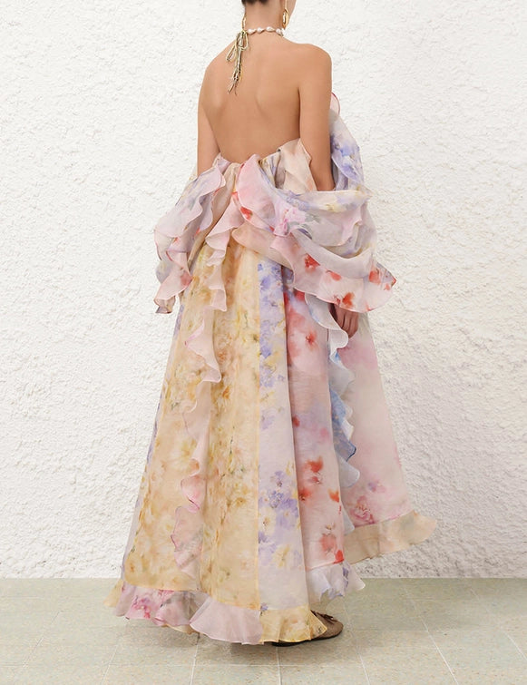 Crush Strapless Ruffle Dress