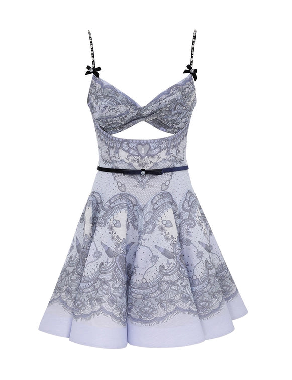 Crush Twist Front Mini Dress style