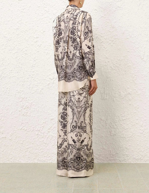 Crush Relaxed Shirt & Draw Waist Pant Set