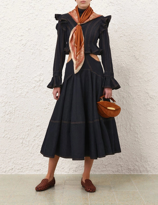 Hypnotic Denim Midi Dress