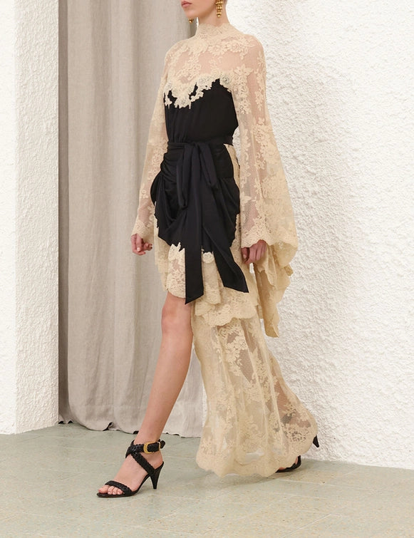 Hypnotic Satin Drape Dress