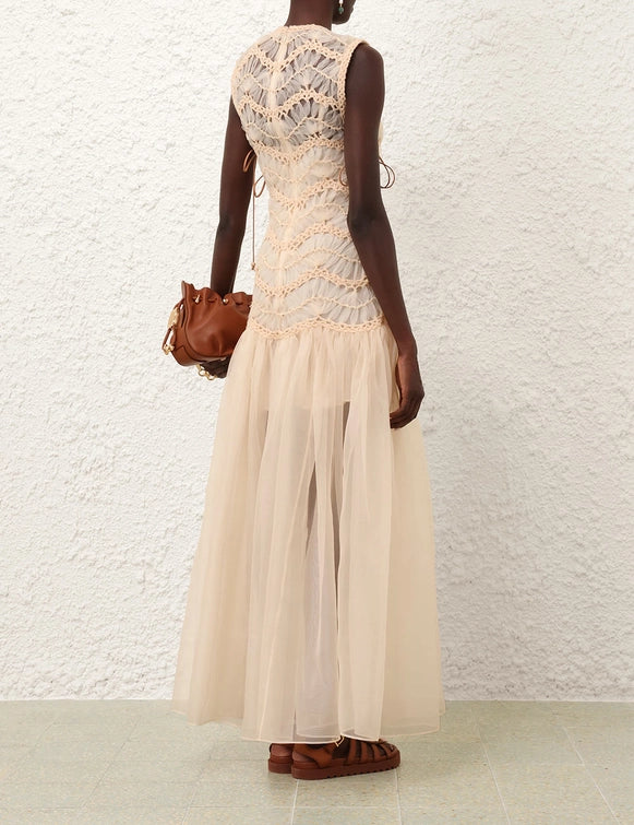 Illuminate Macrame Maxi Dress