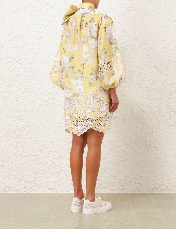 Acacia Broderie Tie Mini Dress