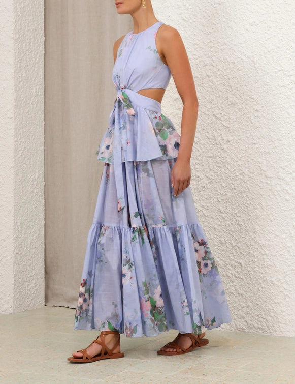 Everley Draped Bow Midi Dress