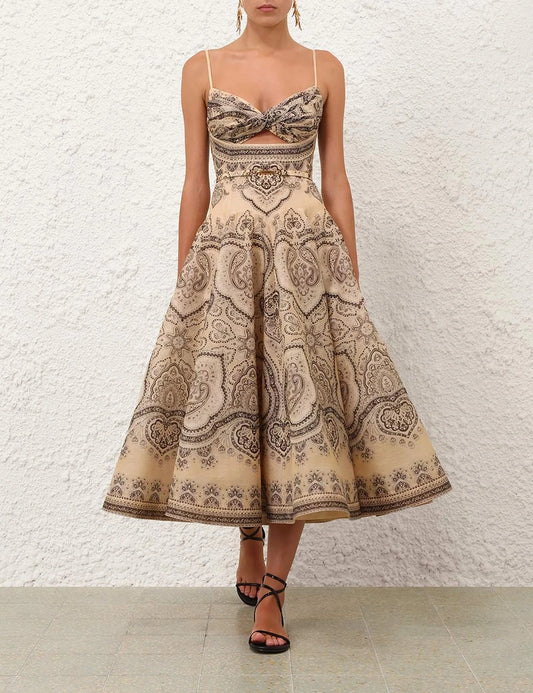 Luna Twist Midi Dress