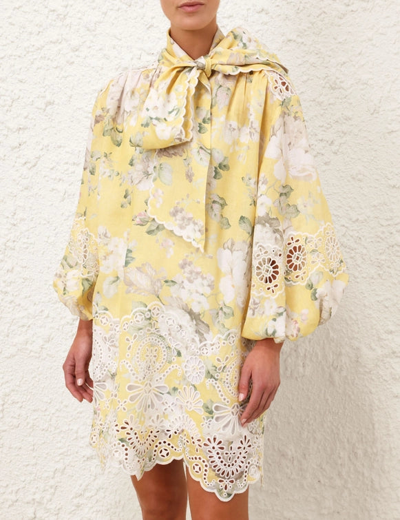 Acacia Broderie Tie Mini Dress