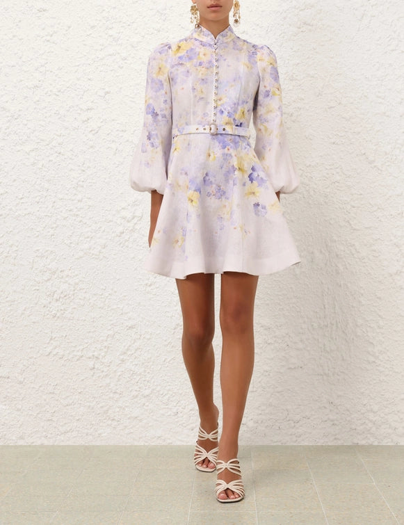 Crush Buttoned Mini Dress