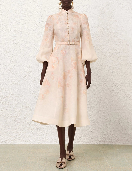 Crush Buttoned Midi Dress