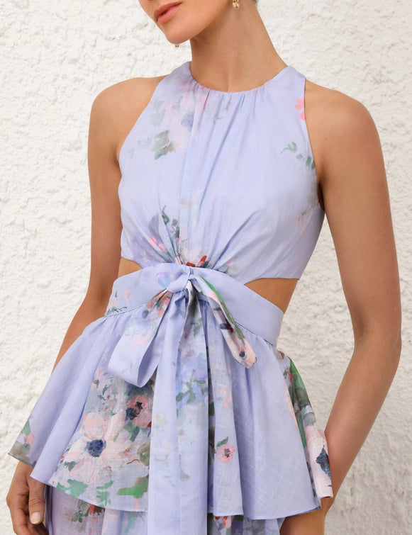 Everley Draped Bow Midi Dress