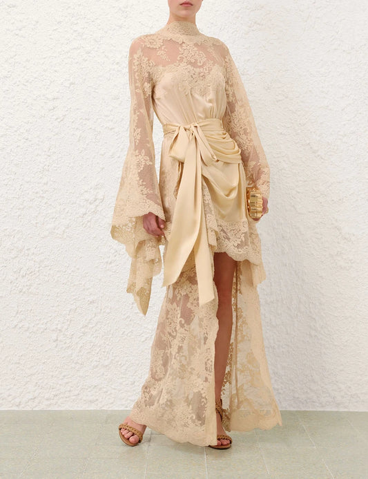 Hypnotic Satin Drape Dress