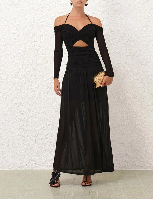Illuminate Draped Maxi Dress
