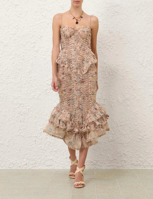 Rebellion Frayed Midi Dress