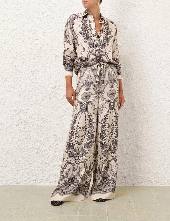 Crush Relaxed Shirt & Draw Waist Pant Set