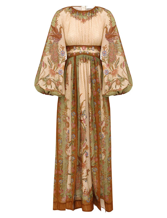 Indra Waisted Maxi Dress