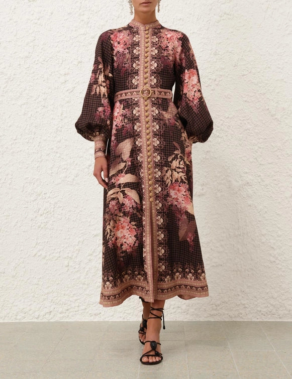 Illuminate Buttoned Midi Dress