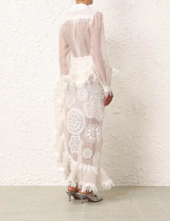 Matchmaker Doily Shirt & Skirt Set