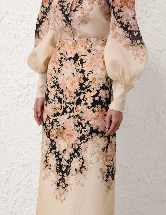 Illustration Body Shirt & Skirt Set