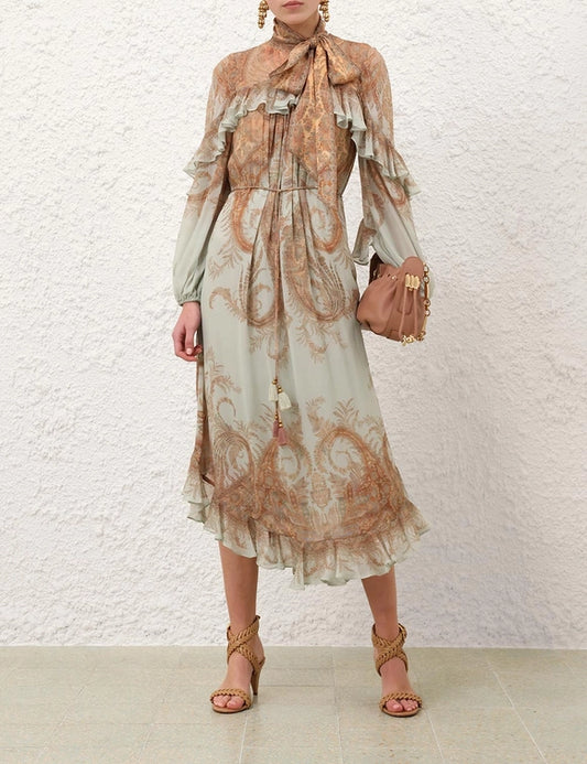 Memento Flutter Midi Dress