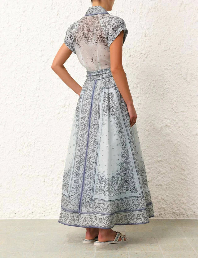 The Matchmaker Fitted Blouse & Gathered Midi Skirt Set