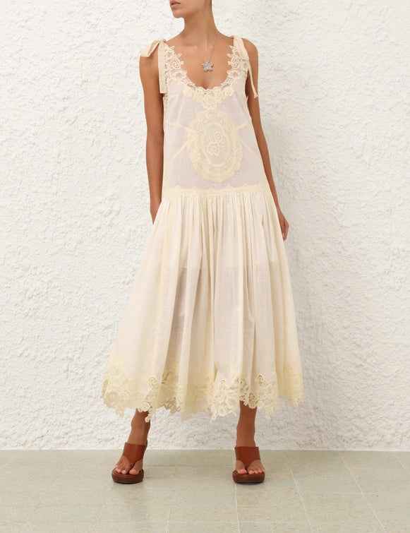 Cascadian Lace Midi Dress