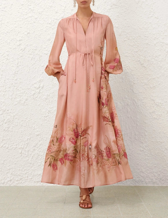 Cascadian Billow Maxi Dress