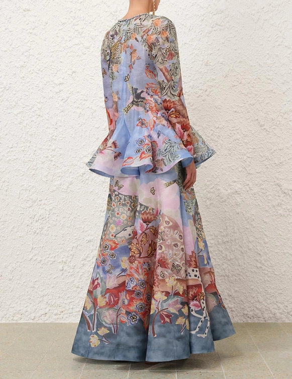 Illustration V Neck Gown