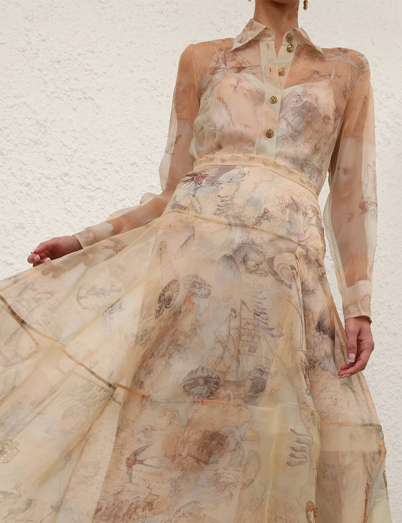 Rebellion Body Shirt & Lantern Maxi Skirt Set