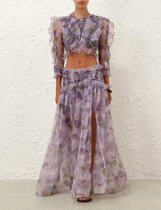 Dawning Braided Bodice & Maxi Skirt Set