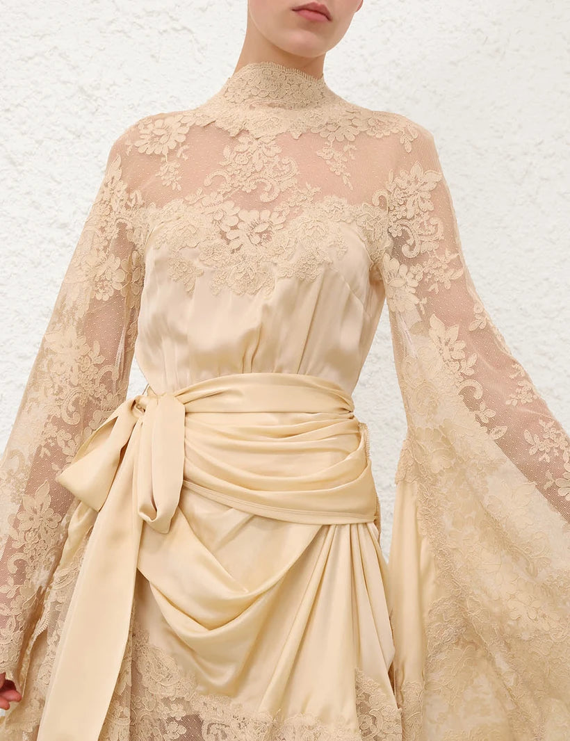 Hypnotic Satin Drape Dress