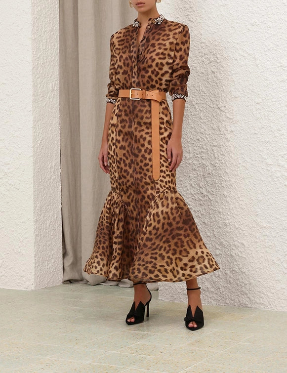 Crush Embellished Body Shirt & Panelled Pencil Skirt Set
