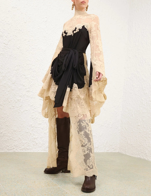 Hypnotic Satin Drape Dress