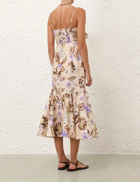 Coco Tie Front Midi Dress