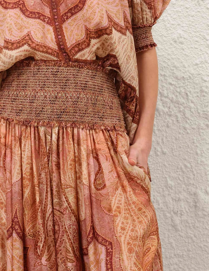 Wanderlust Frill Blouse & Maxi Skirt Set