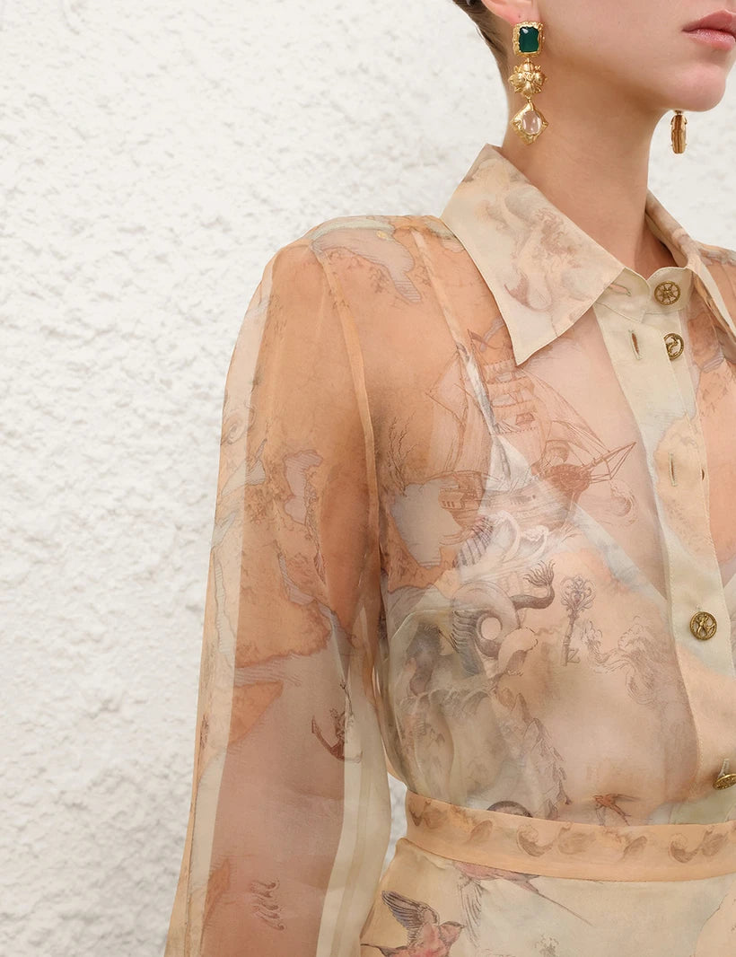 Rebellion Body Shirt & Lantern Maxi Skirt Set