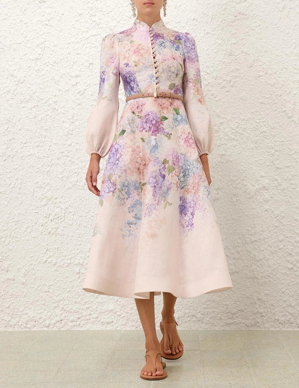 Dawning Buttoned Midi Dress