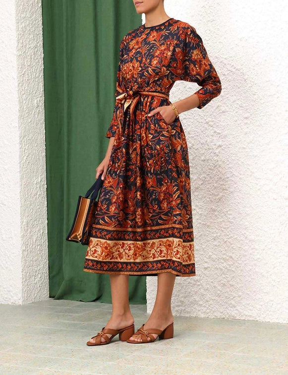 Junie Long Sleeve Midi Dress