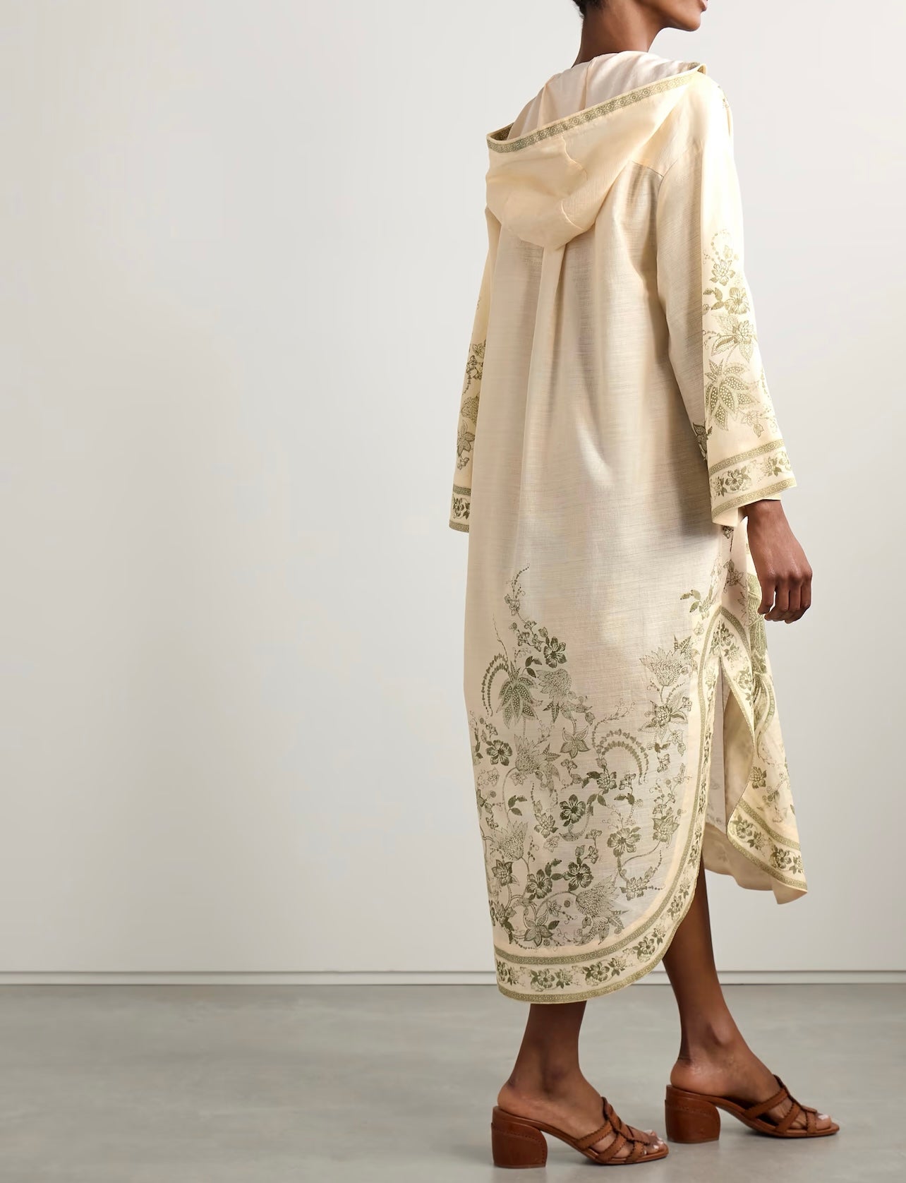 Ascension Hooded Printed Cotton-Voile Midi Dress