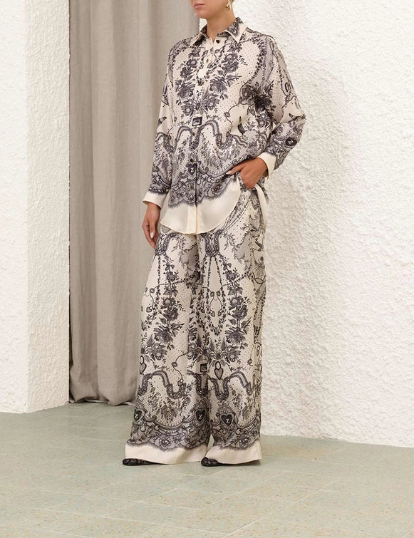 Crush Relaxed Shirt & Draw Waist Pant Set