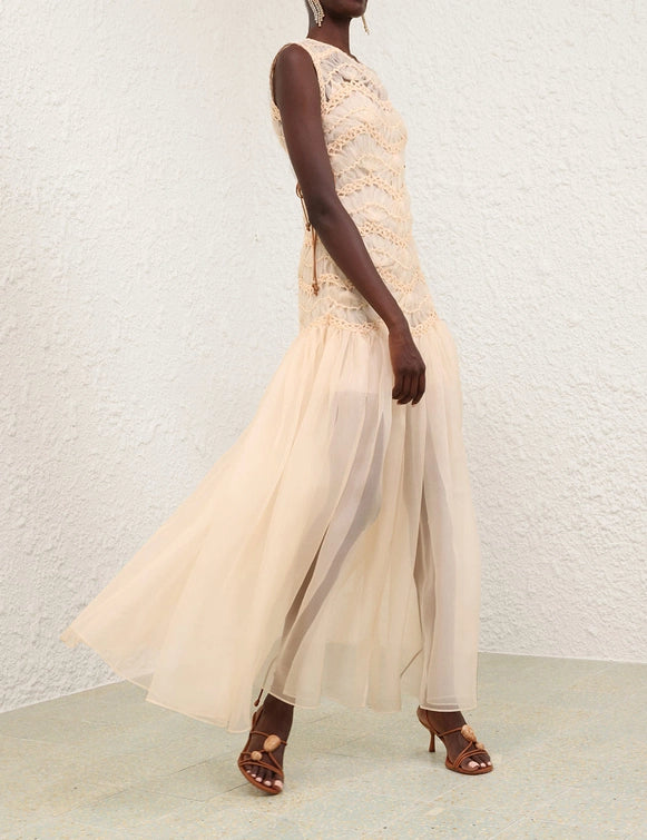 Illuminate Macrame Maxi Dress