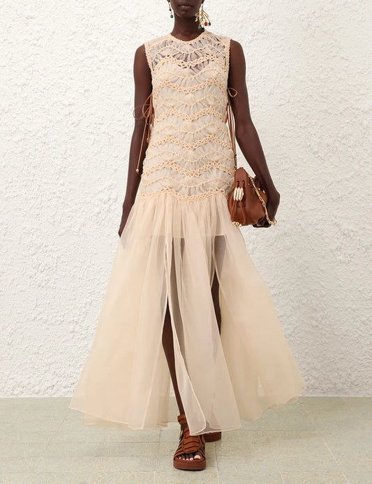 Illuminate Macrame Maxi Dress