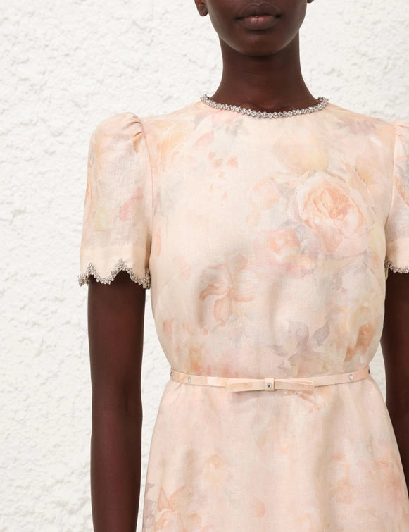 Crush Scalloped Midi Dress