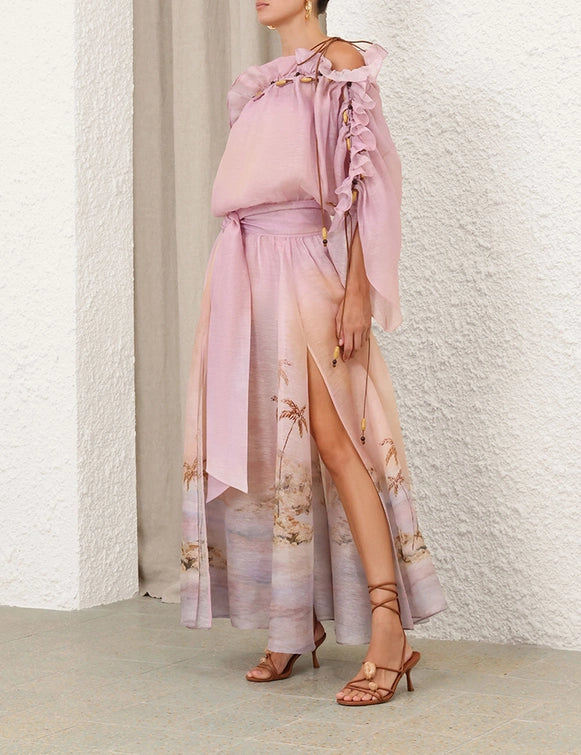 Dawning Ruffle Maxi Dress