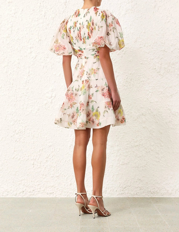 Pleated Mini Dress