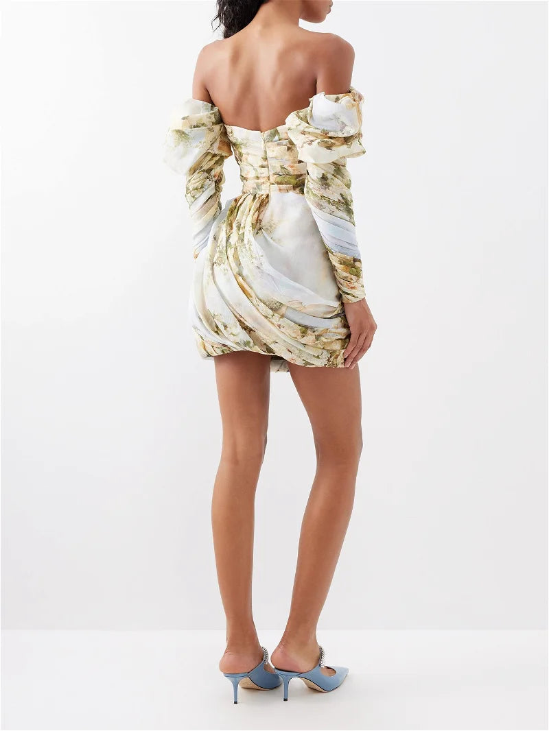 Luminosity Drape Mini Dress