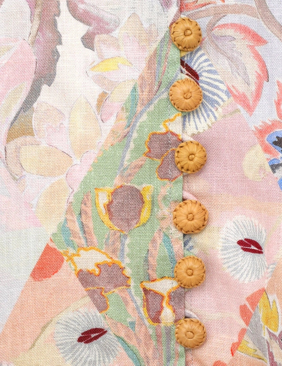 Illustration Belted Mini Dress