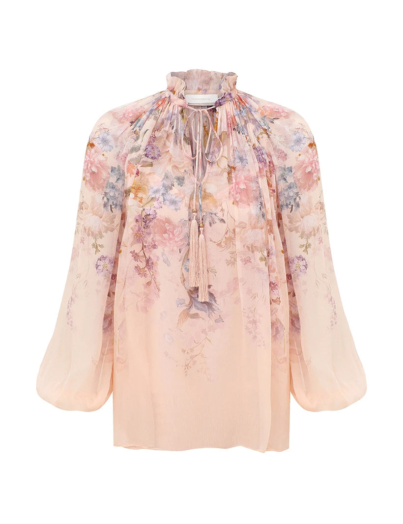 Valiant Billow Blouse & Tuck Short Set