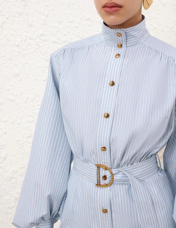 Stripe Utility Mini Dress