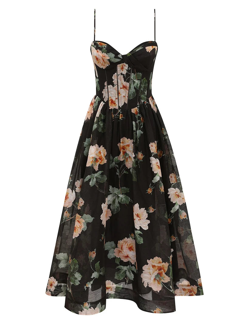 Luna Corset Midi Dress