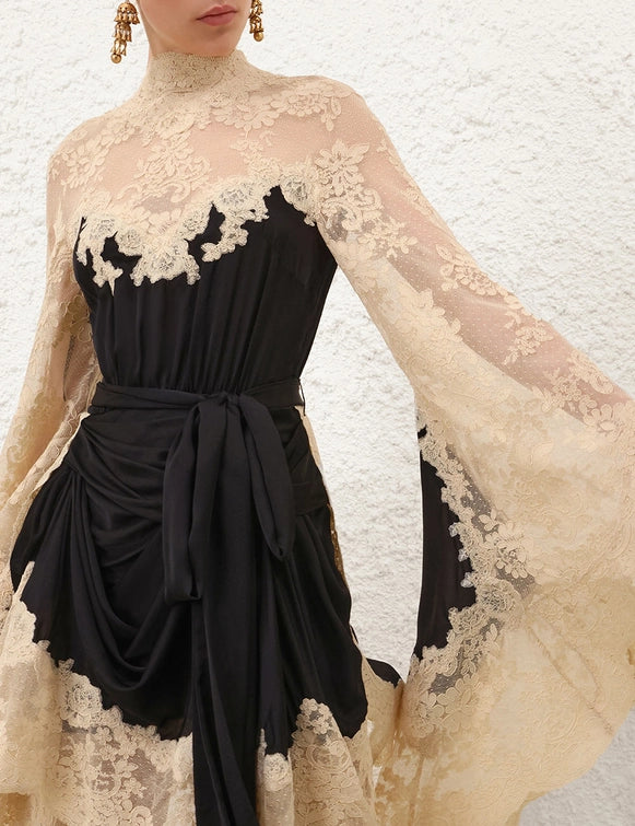 Hypnotic Satin Drape Dress